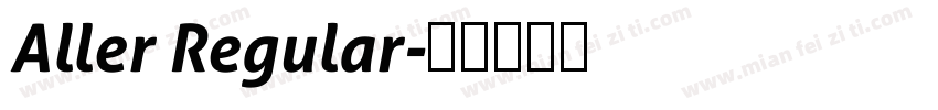 Aller Regular字体转换